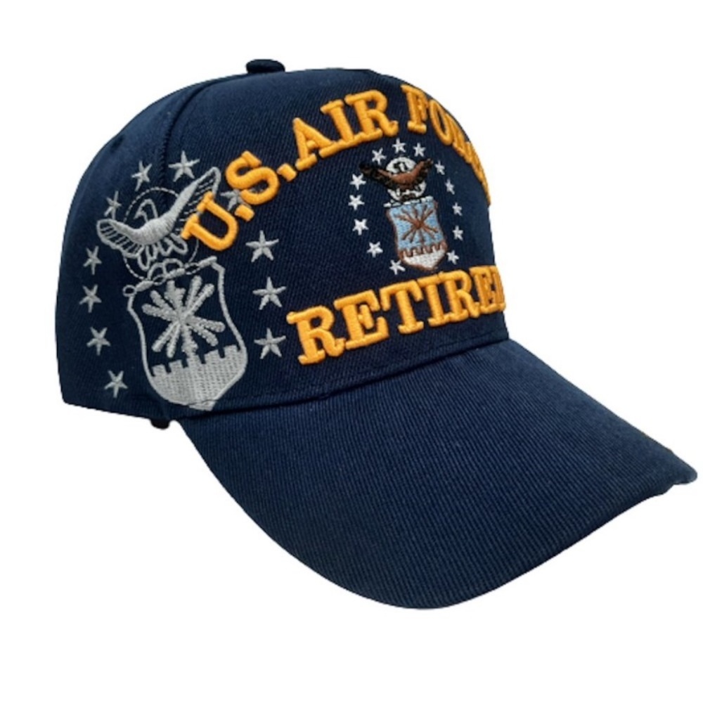 U.S. Air Force Retired Baseball Cap Navy Blue Embroidered